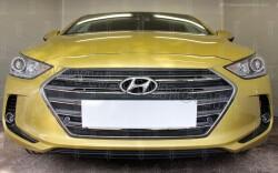 Защита радиатора HYUNDAI ELANTRA VI (AD) 5 частей черная