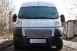 Защита радиатора Fiat Ducato III 2010-2014 верх и низ Хром